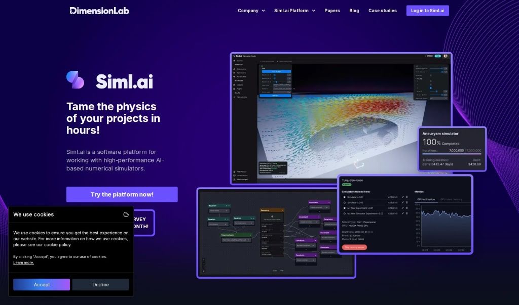Screenshot of Siml.ai