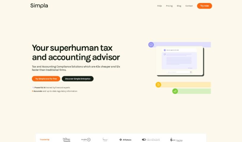 Screenshot of Simpla AI