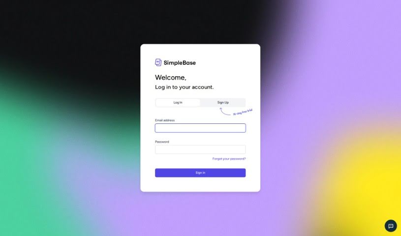 Screenshot of SimpleBase