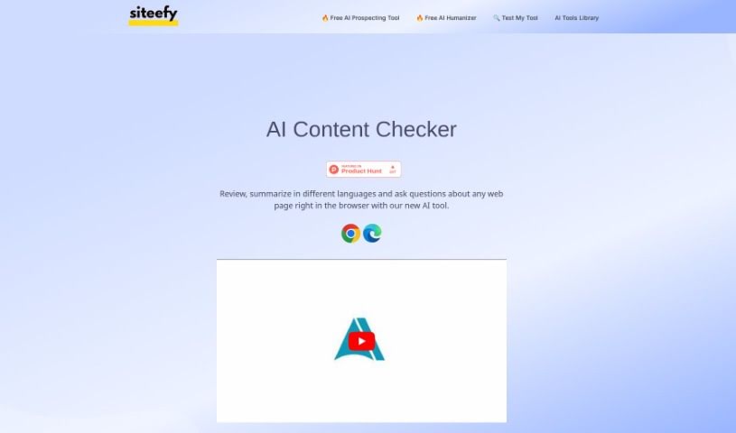 Screenshot of Siteefy AI Content Checker