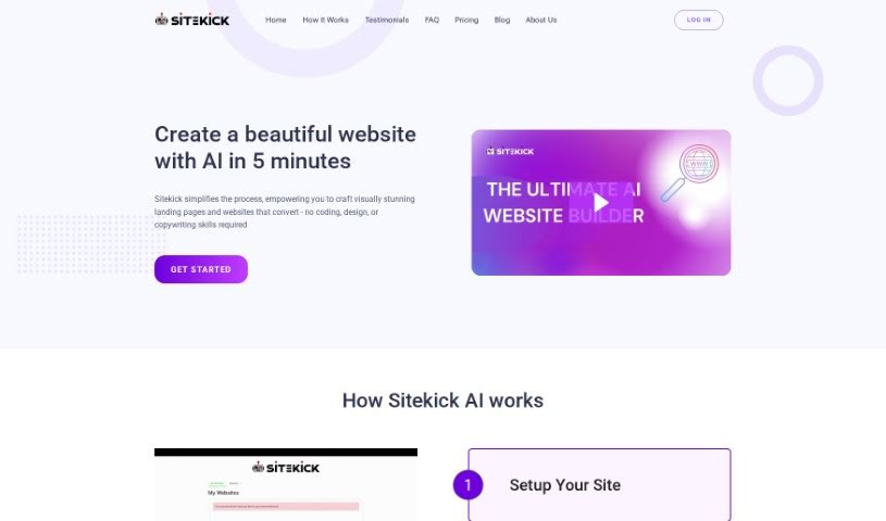 Screenshot of Sitekick AI