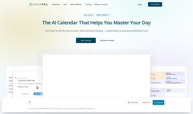 Screenshot of SkedPal