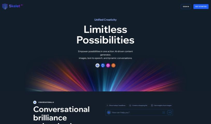 Screenshot of Skelet AI