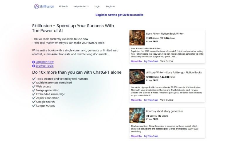 Screenshot of Skillfusion AI
