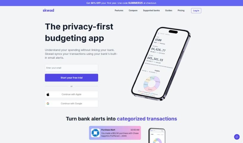Screenshot of Skwad App