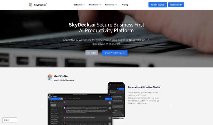 Screenshot of SkyDeck AI