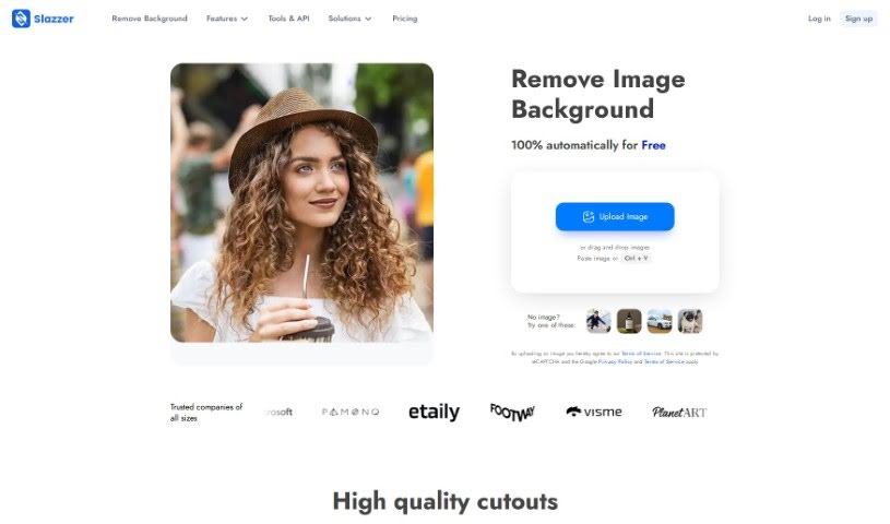 Screenshot of Slazzer