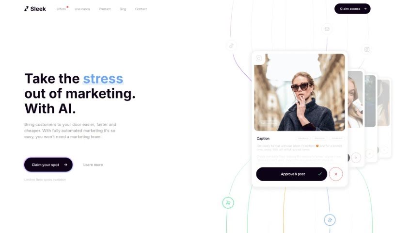 Screenshot of Sleek AI