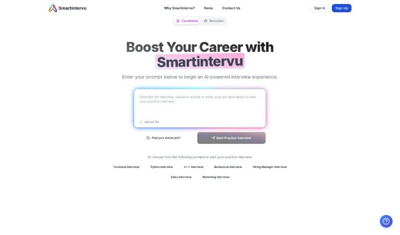 Screenshot of Smart Interviews