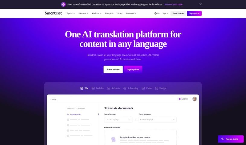 Screenshot of Smartcat