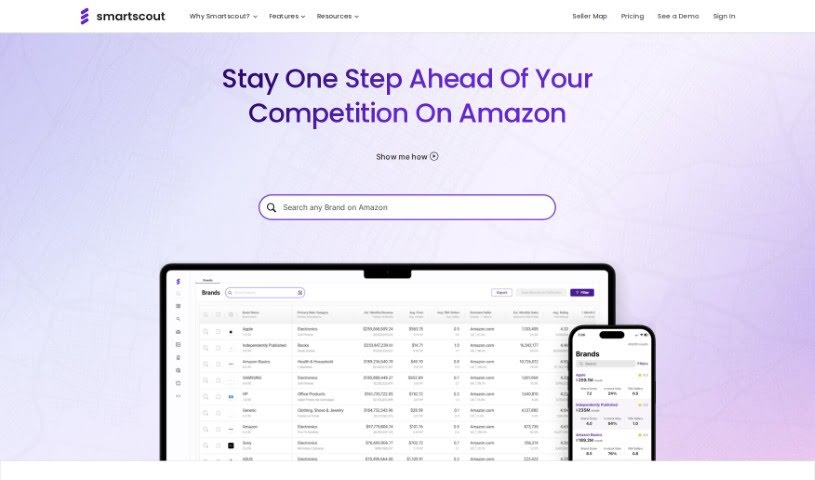 Screenshot of SmartScout