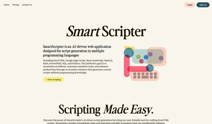 Screenshot of SmartScripter