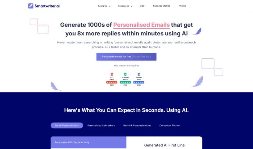 Screenshot of Smartwriter Ai