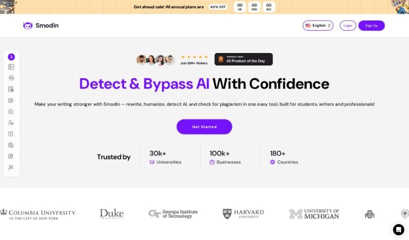 Screenshot of Smodin