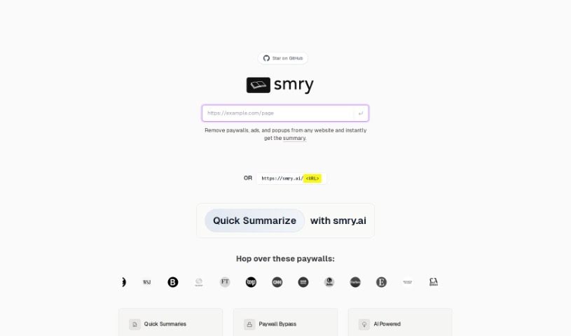 Screenshot of Smry