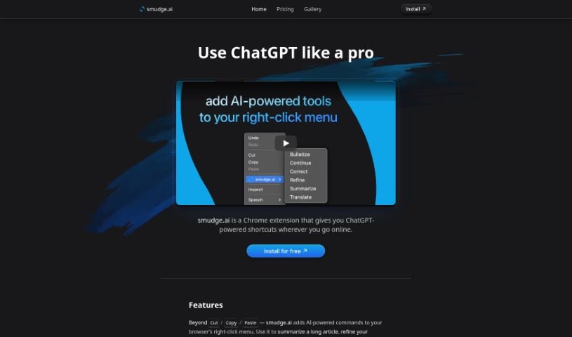 Screenshot of Smudge.ai