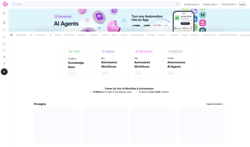 Screenshot of Snack Prompt