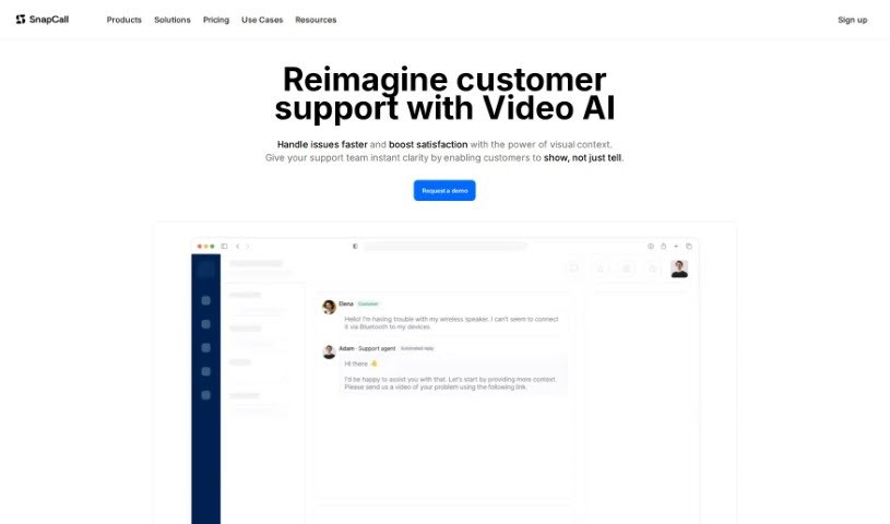 Screenshot of SnapCall