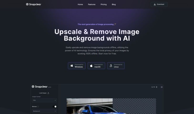 Screenshot of Snapclear