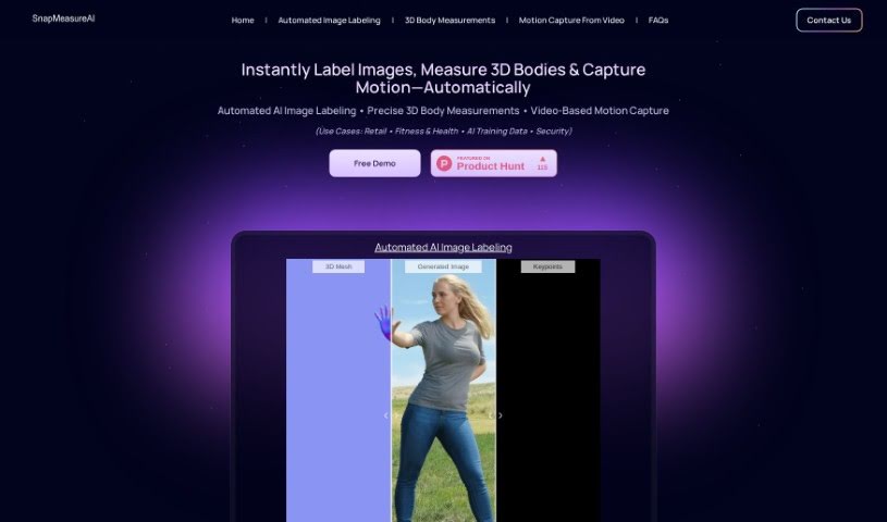 Screenshot of SnapMeasureAI