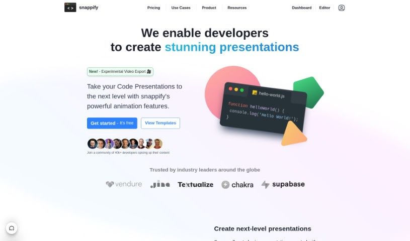 Screenshot of Snappify