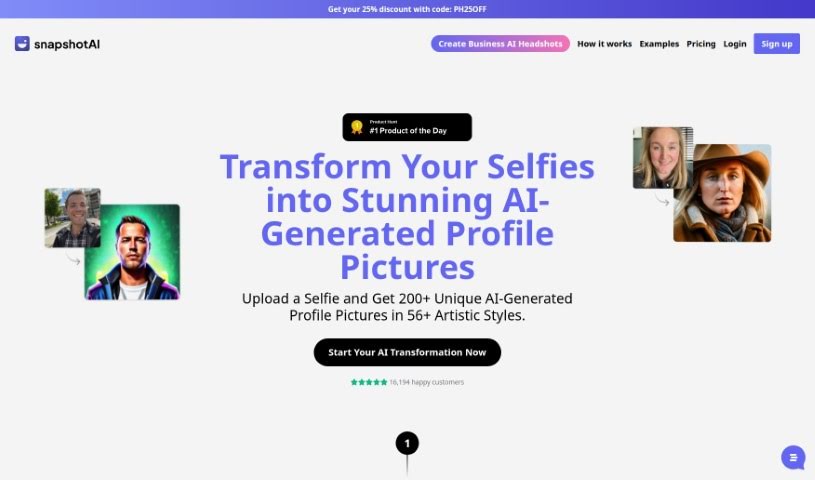 Screenshot of SnapShotAI