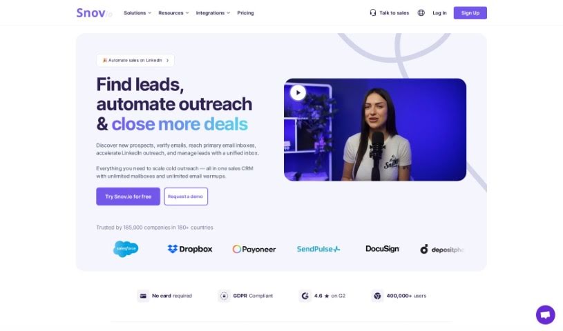 Screenshot of Snov Email Writer