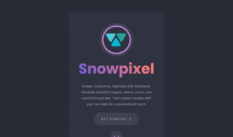Screenshot of Snowpixel App