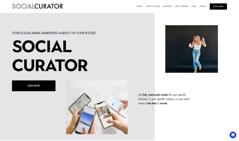 Screenshot of Social Curator