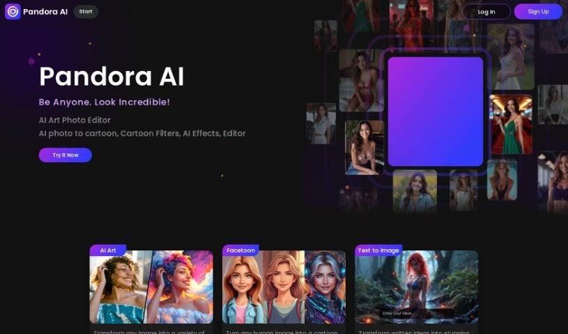 Screenshot of SocialBook AI Portrait Generator
