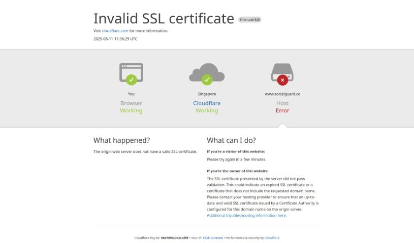 Screenshot of Socialguard