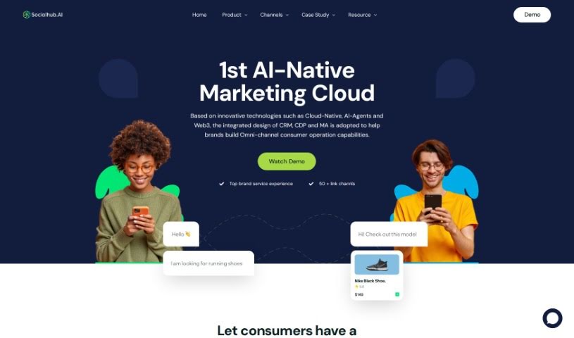 Screenshot of Socialhub.ai