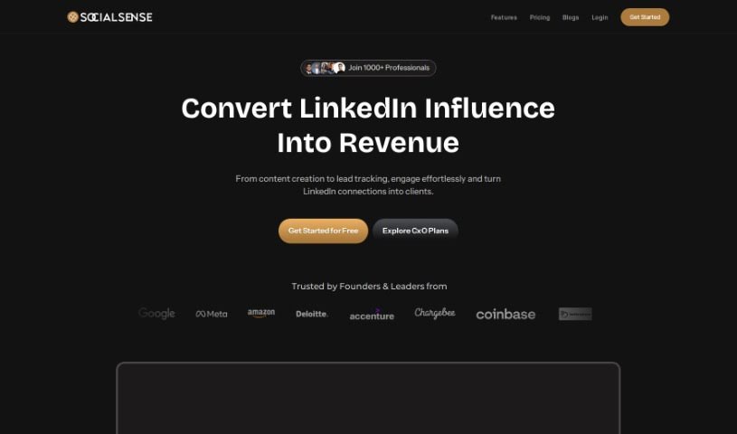 Screenshot of SocialSense