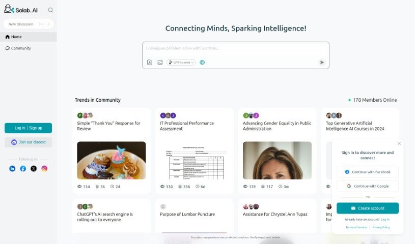 Screenshot of Socratic Lab