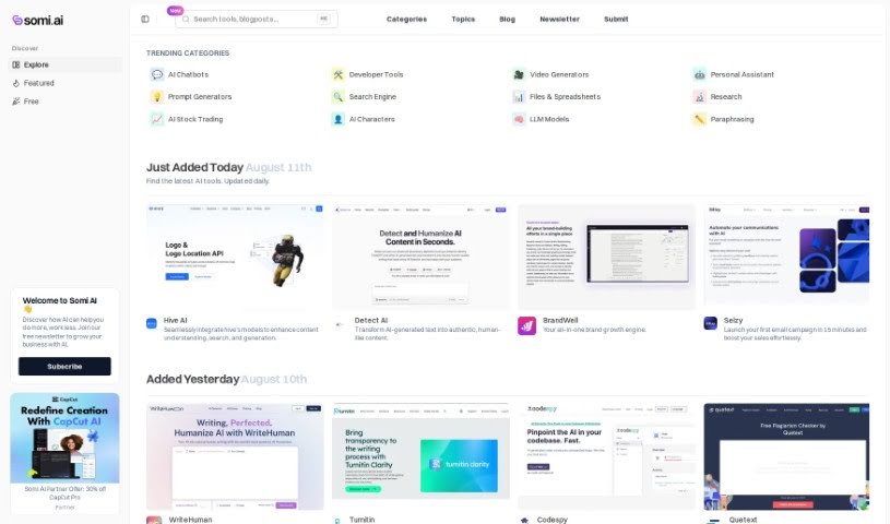 Screenshot of Somi AI