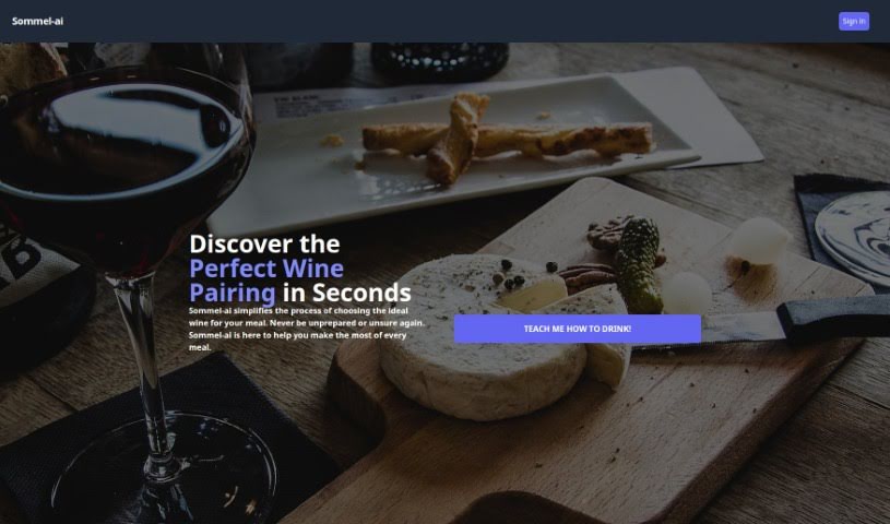 Screenshot of Sommel-Ai