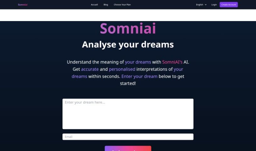 Screenshot of Somniai