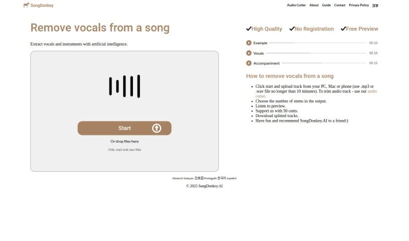 Screenshot of Songdonkey