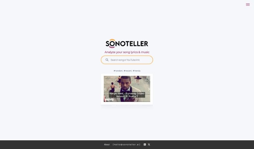 Screenshot of Sonoteller