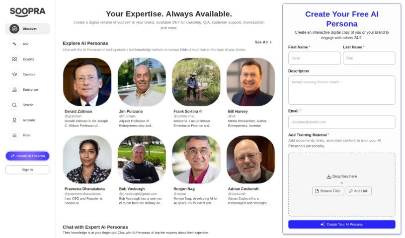 Screenshot of Soopra