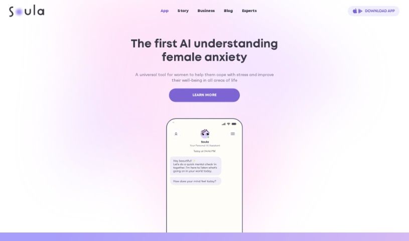 Screenshot of Soula Care