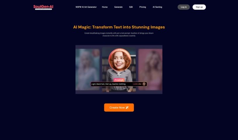 Screenshot of Soulgen AI