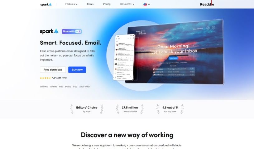 Screenshot of Spark Mail