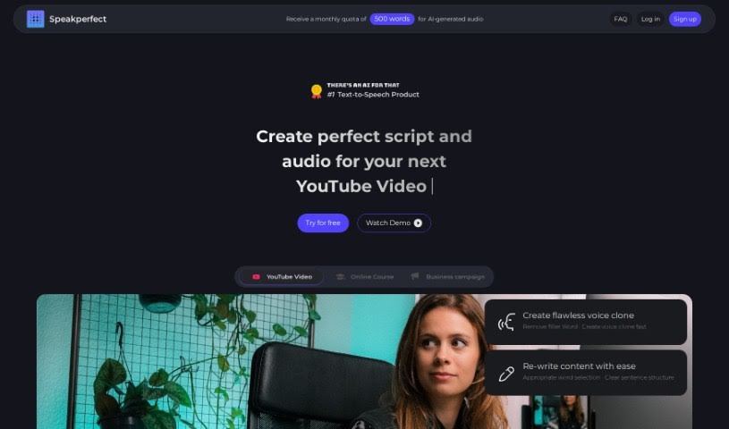 Screenshot of Speakperfect