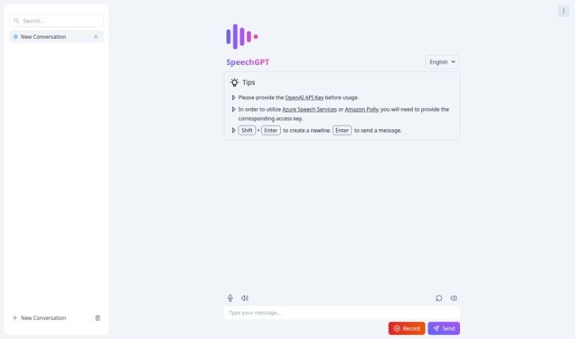 Screenshot of Speechgpt