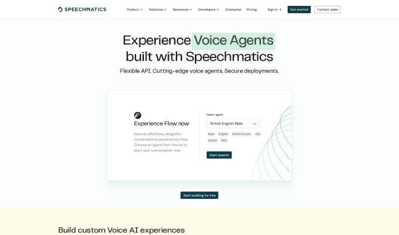 Screenshot of Speechmatics Flow