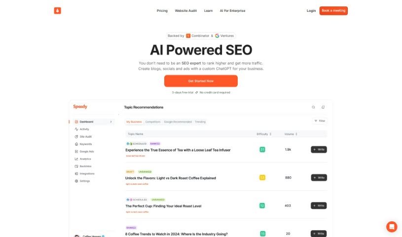 Screenshot of Speedybrand