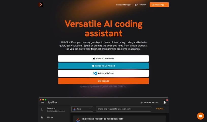 Screenshot of SpellBox