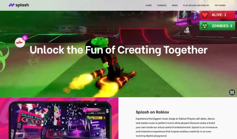 Screenshot of Splash Music