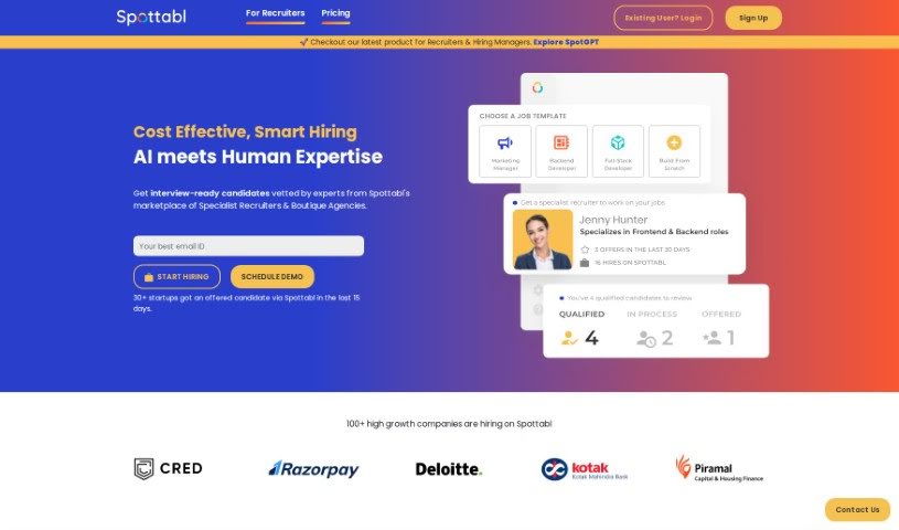 Screenshot of Spottabl